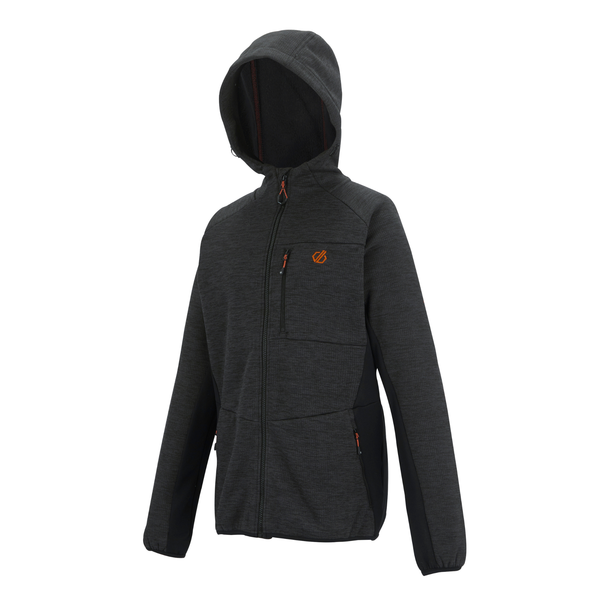 Dare 2B Men's Torrek Pro Hooded Midlayer Full Zip Fleece (Black)
