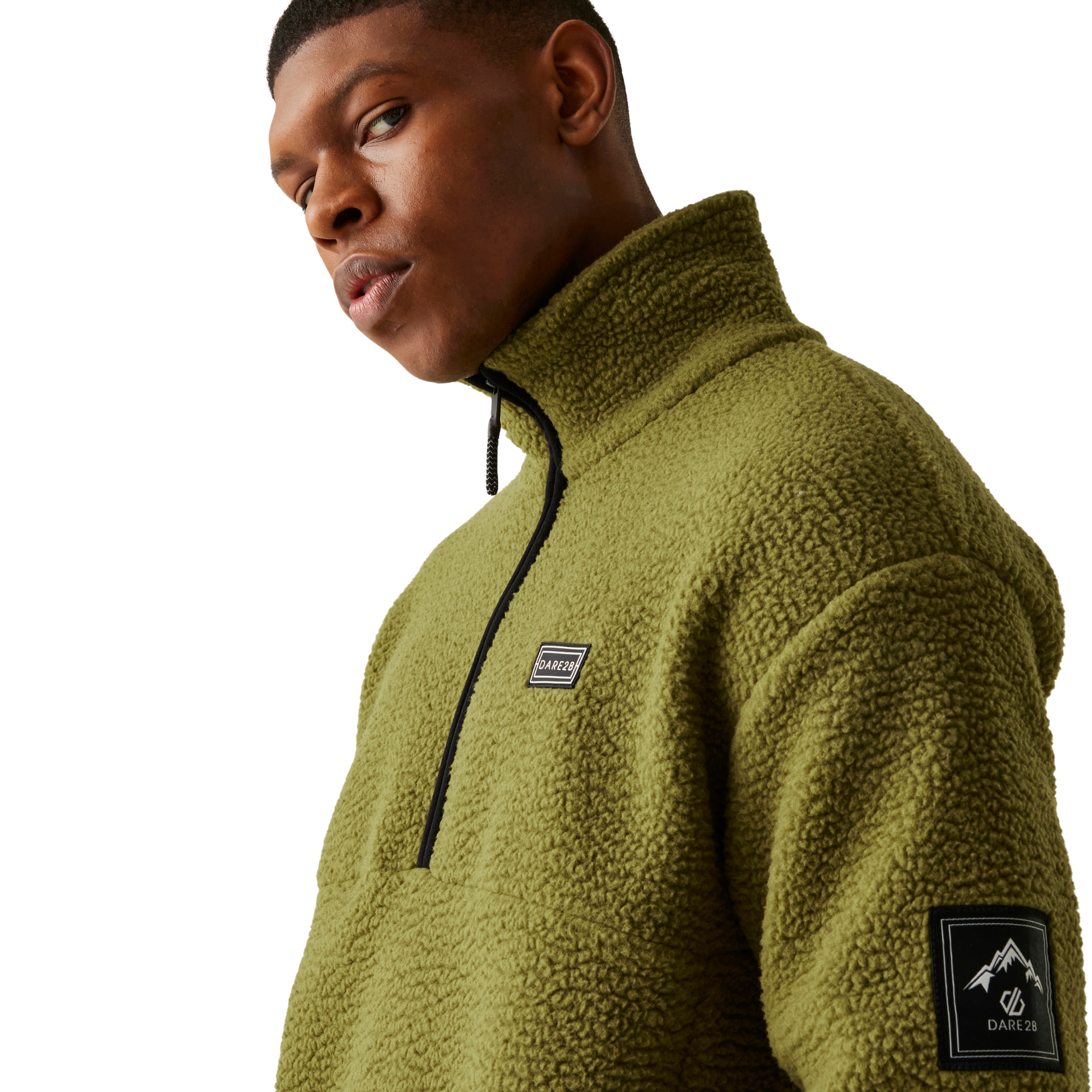 Dare 2B Men's Twin Tip Half Zip Fleece Top (Olive Green)