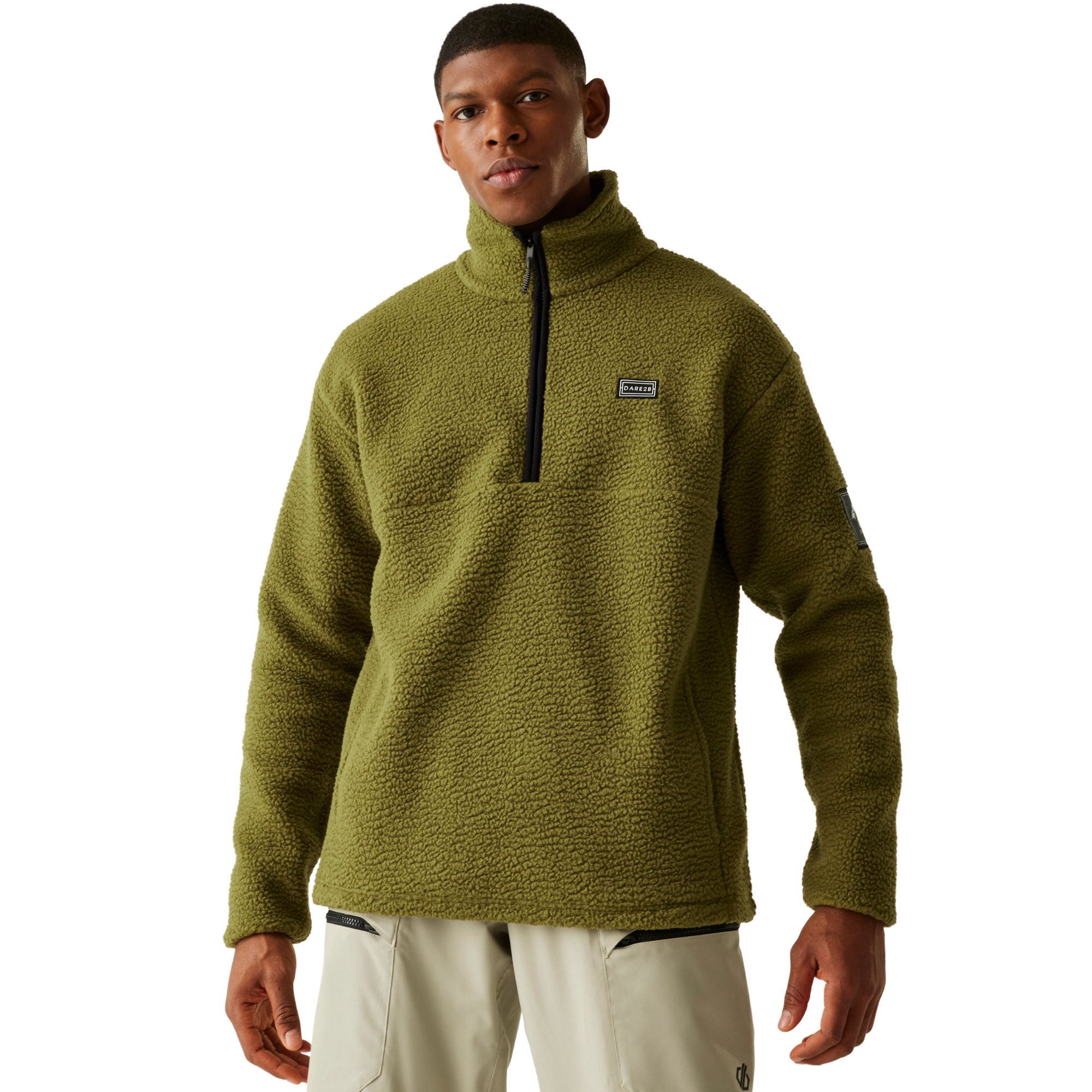 Dare 2B Men's Twin Tip Half Zip Fleece Top (Olive Green)