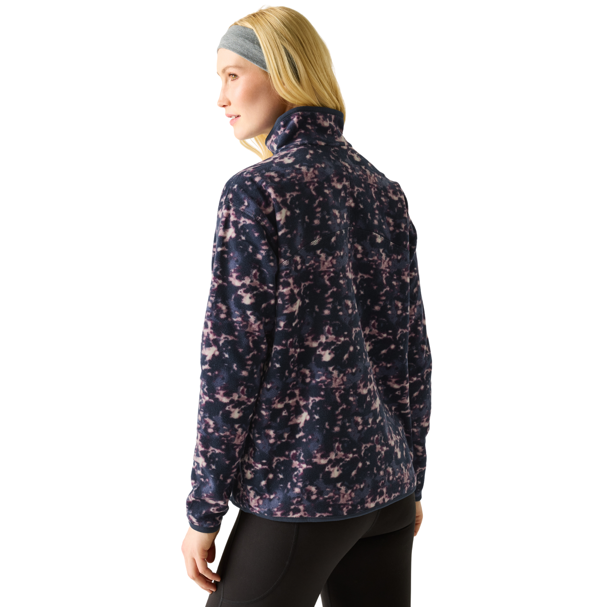Dare 2B Women's Amble Half Zip Fleece (Navy Ink Print)