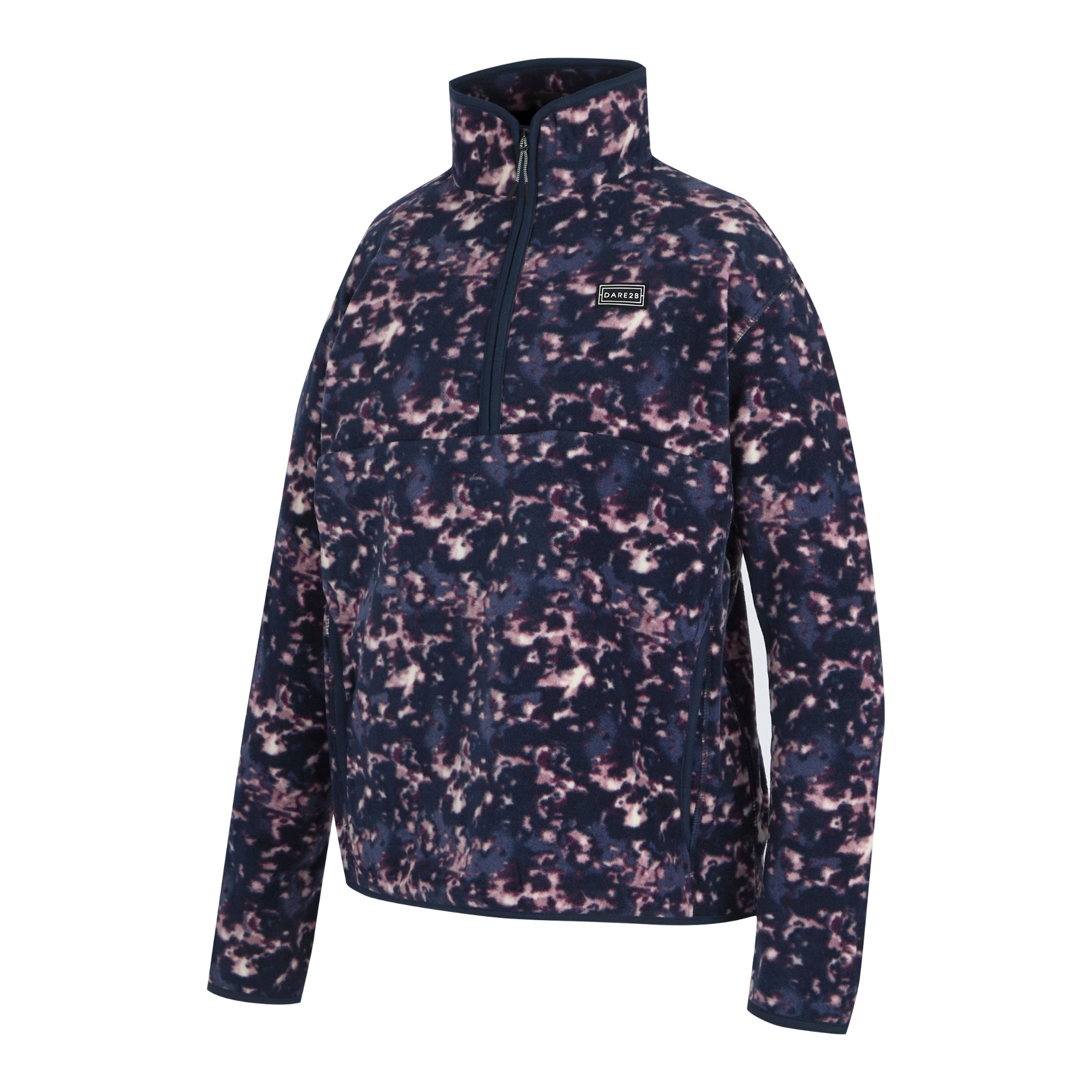 Dare 2B Women's Amble Half Zip Fleece (Navy Ink Print)