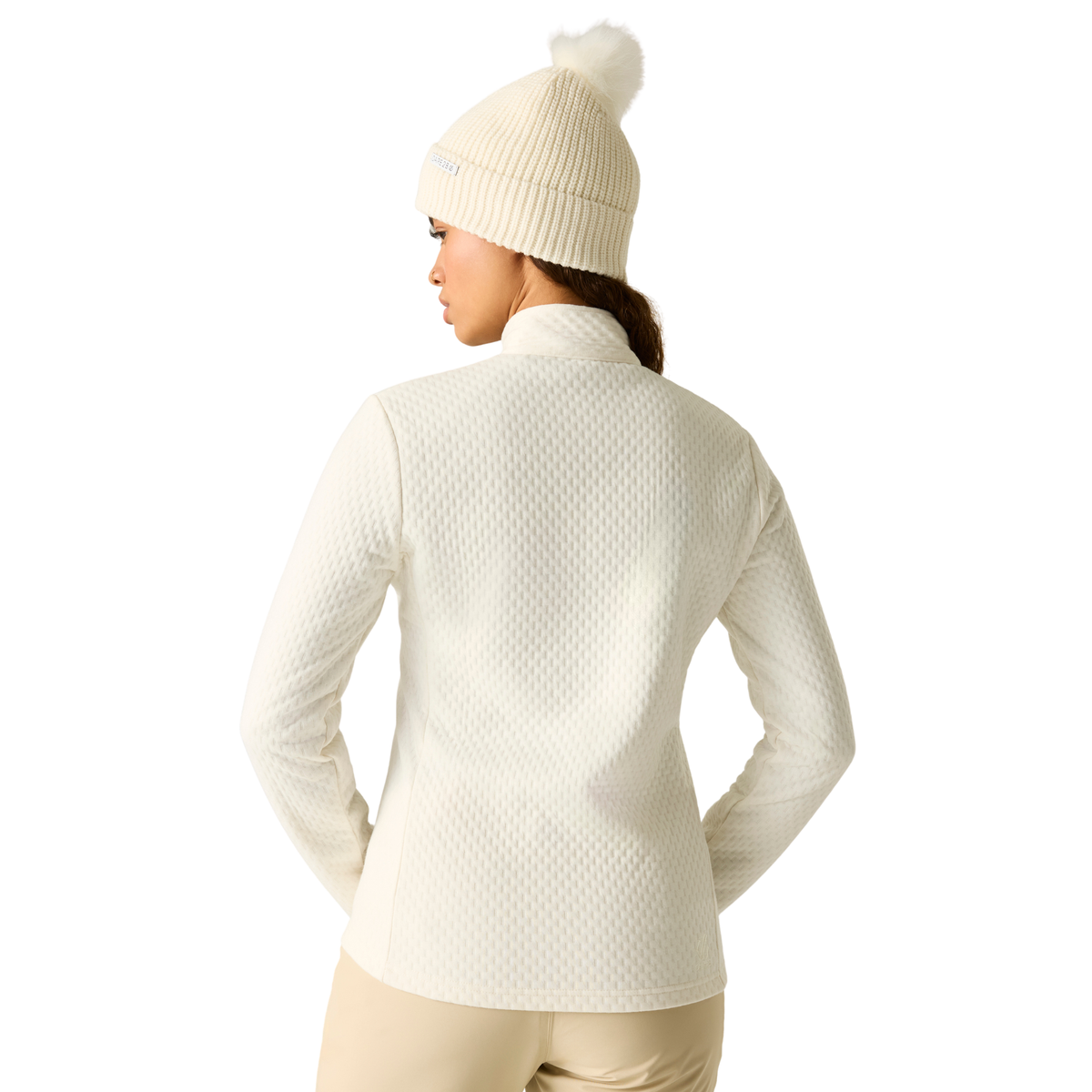Dare 2B Women's Blindside II Midlayer Quarter Zip Fleece Top Egret 0FS DWL621