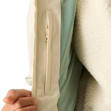 Load image into Gallery viewer, Dare 2B Women's Diverging II Hooded Waterproof Jacket (Almond Milk/Glacier Green)
