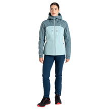 Load image into Gallery viewer, Dare 2B Women&#39;s Diverging Waterproof Jacket (Element Grey/Aquifer)
