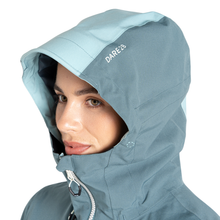 Load image into Gallery viewer, Dare 2B Women&#39;s Diverging Waterproof Jacket (Element Grey/Aquifer)

