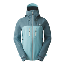 Load image into Gallery viewer, Dare 2B Women&#39;s Diverging Waterproof Jacket (Element Grey/Aquifer)
