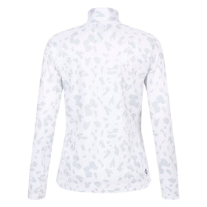 Dare 2B Women's Divulge Core Stretch Quarter Zip Fleece Top (White Dash Print)