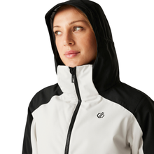 Load image into Gallery viewer, Dare 2B Women&#39;s Flurry II Waterproof Ski Jacket (Egret/Black)
