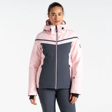 Load image into Gallery viewer, Dare 2B Women&#39;s Flurry Waterproof Insulated Ski Jacket (Rose Pink/Grey)
