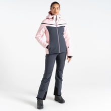 Load image into Gallery viewer, Dare 2B Women&#39;s Flurry Waterproof Insulated Ski Jacket (Rose Pink/Grey)
