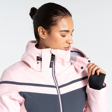 Load image into Gallery viewer, Dare 2B Women&#39;s Flurry Waterproof Insulated Ski Jacket (Rose Pink/Grey)
