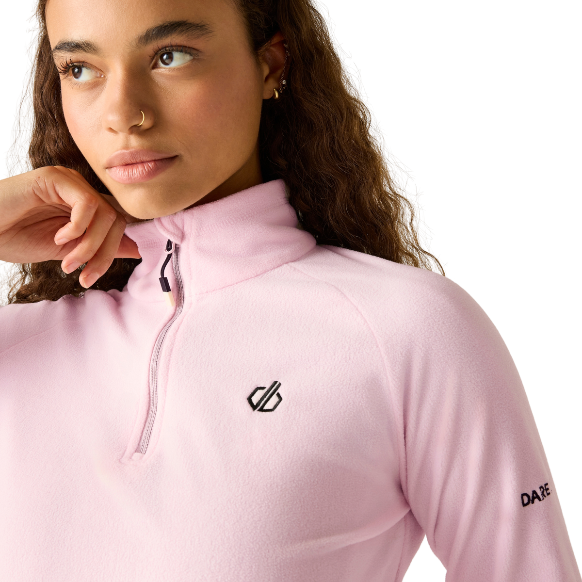 Dare 2B Women's Freeform II Quarter Zip Fleece Top Pink Haze ZMT DWA473