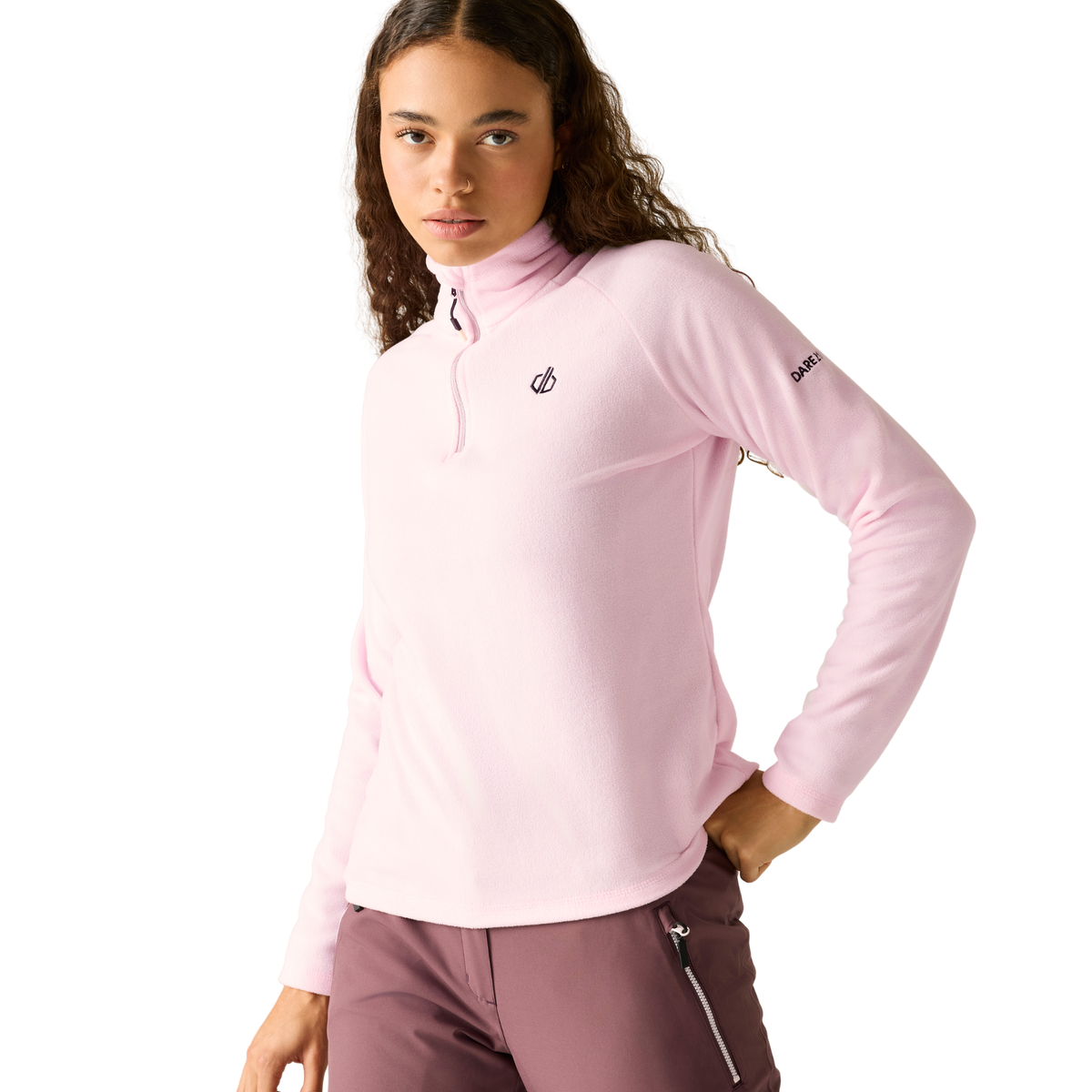 Dare 2B Women's Freeform II Quarter Zip Fleece Top Pink Haze ZMT DWA473