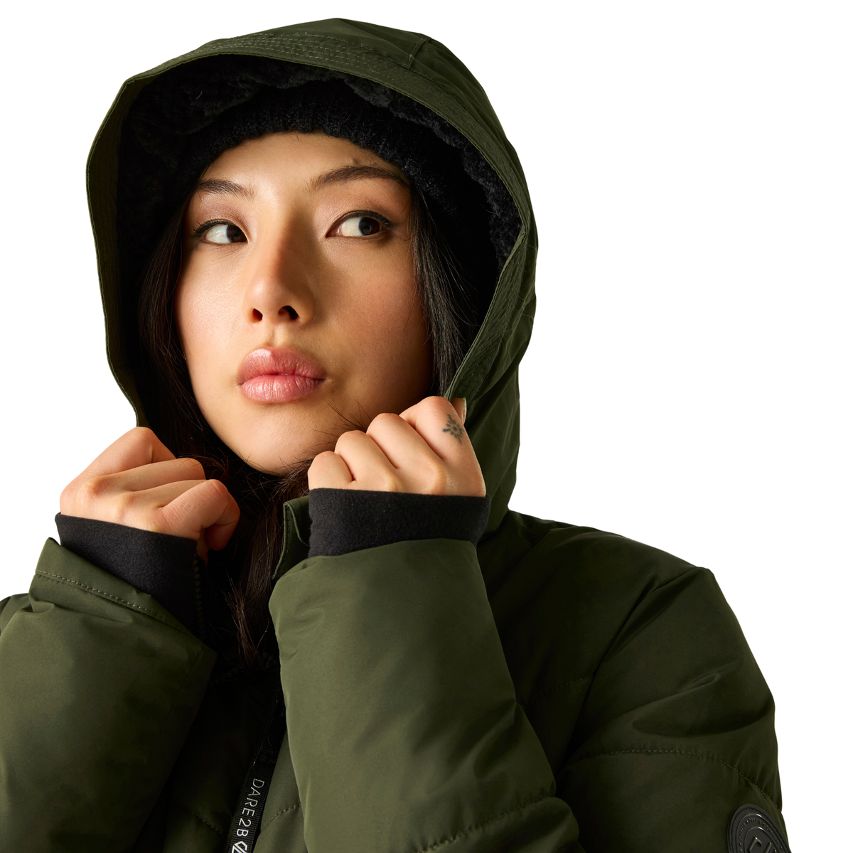 Dare 2B Women's Glacier Longline Waterproof Insulated Parka (Dark Khaki)