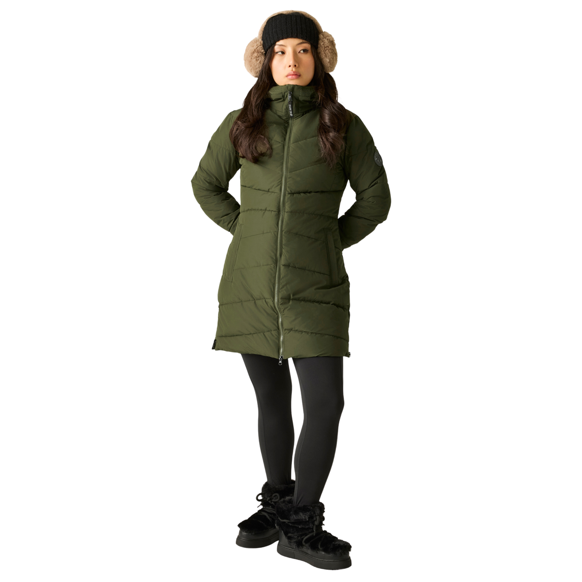 Dare 2B Women's Glacier Longline Waterproof Insulated Parka (Dark Khaki)