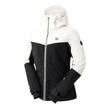 Load image into Gallery viewer, Dare 2B Women's Iced Waterproof Insulated Ski Jacket (Egret White/Black)
