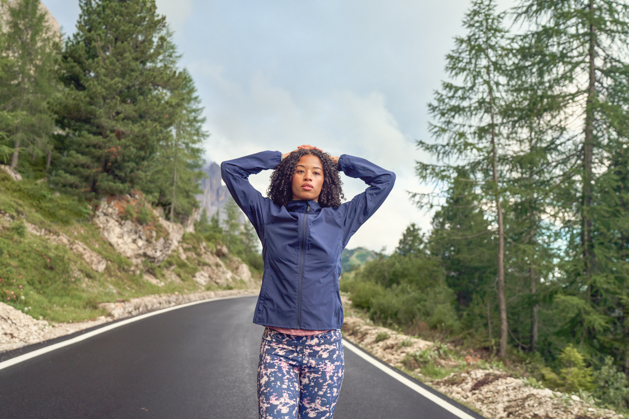 Dare 2B Women's Influential II UPF50 Leggings (Navy Inky Print)