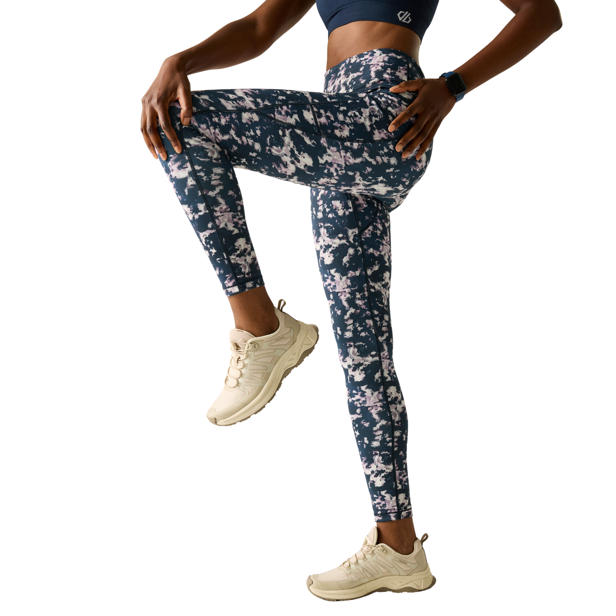 Dare 2B Women's Influential II UPF50 Leggings (Navy Inky Print)