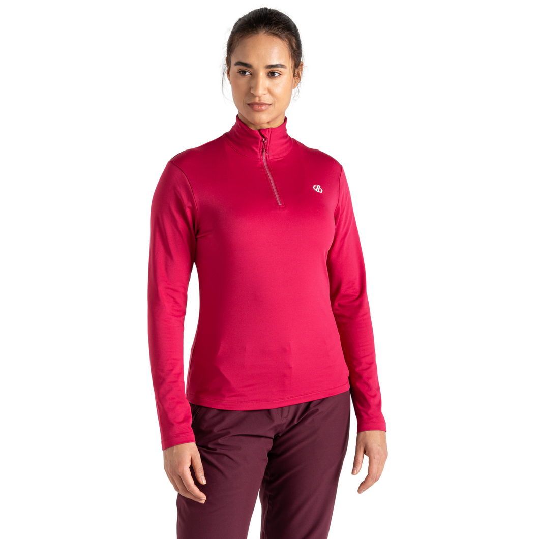 Dare 2B Women's Lowline II Core Stretch Quarter Zip Fleece Top (Berry Pink)