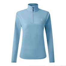 Load image into Gallery viewer, Dare 2B Women&#39;s Lowline II Stretch UPF50 Quarter Zip Fleece Top (Glacier Lake)
