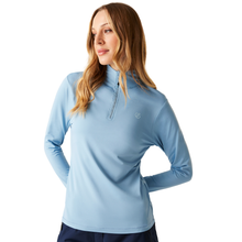 Load image into Gallery viewer, Dare 2B Women&#39;s Lowline II Stretch UPF50 Quarter Zip Fleece Top (Glacier Lake)
