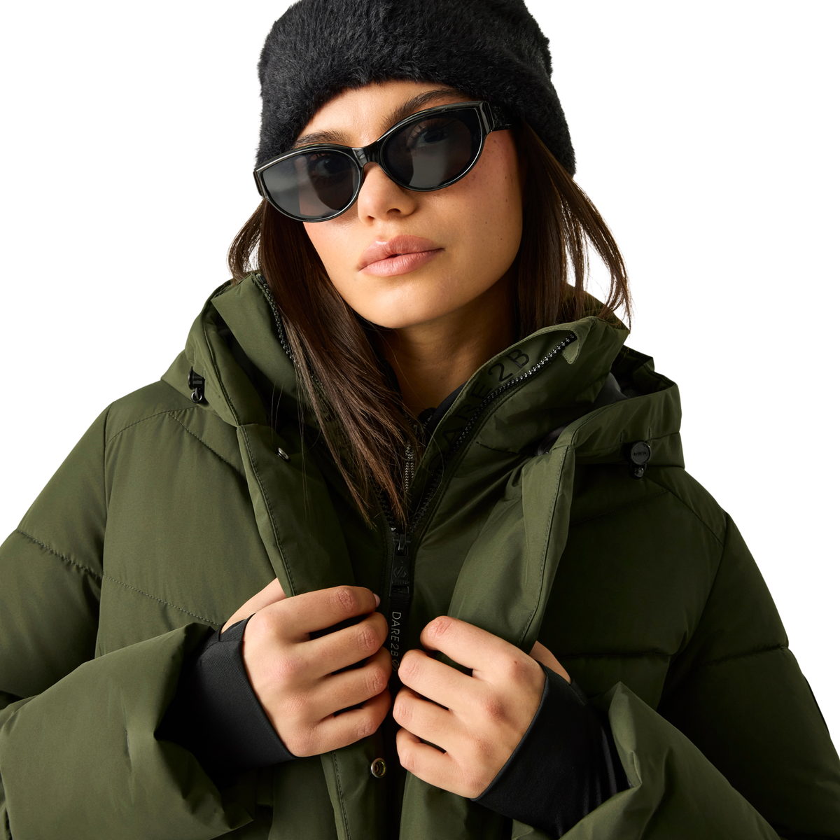Dare 2B Women's Lustre Waterproof Insulated Jacket (Dark Khaki)