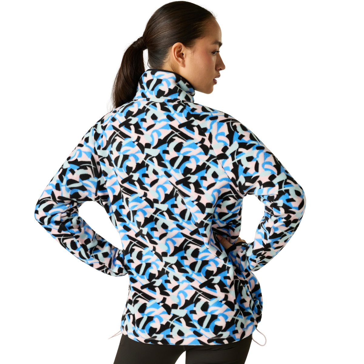 Dare 2B Women's Printed Half Snap Fleece Top Abstract Swirl Print ZF9 DWA782
