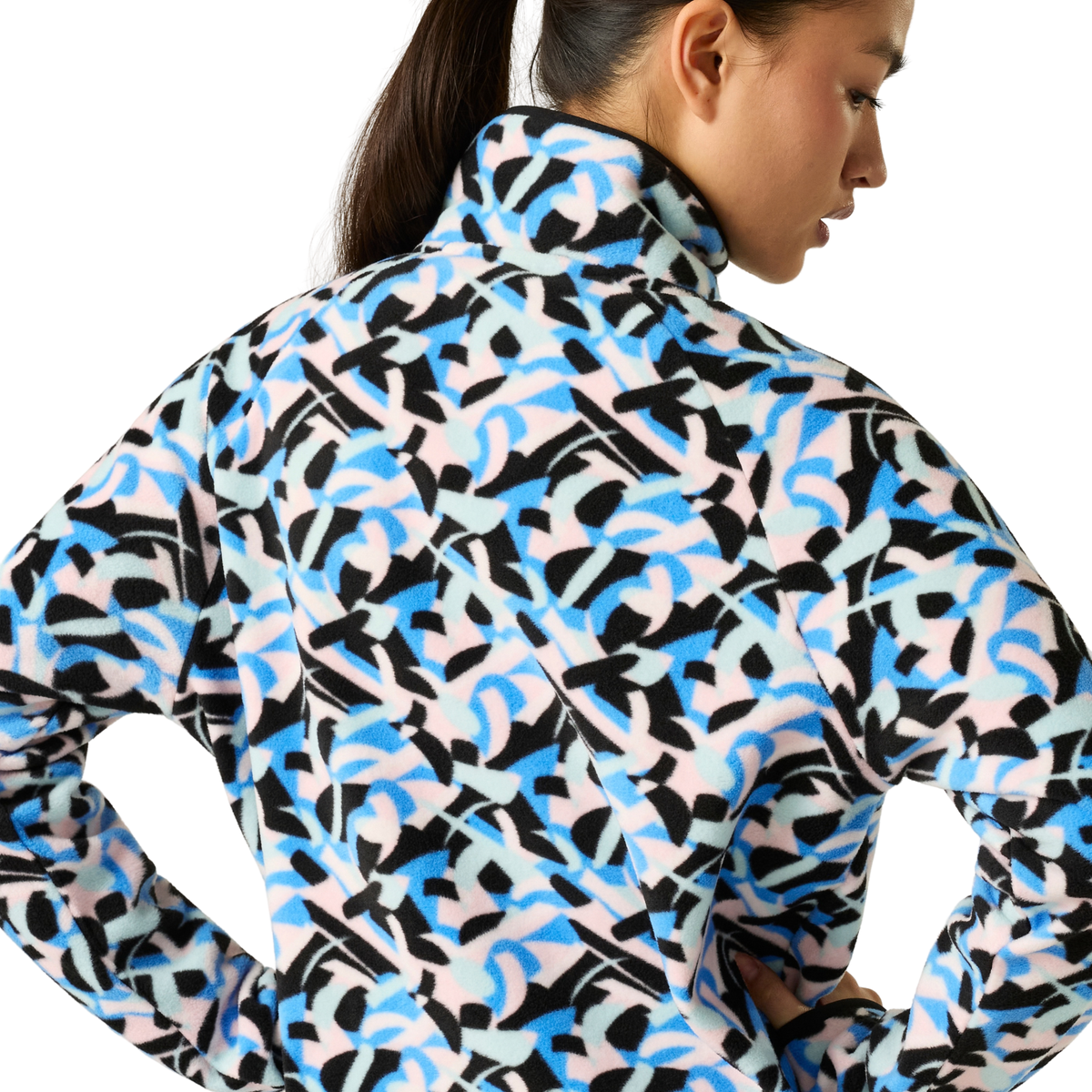 Dare 2B Women's Printed Half Snap Fleece Top Abstract Swirl Print ZF9 DWA782