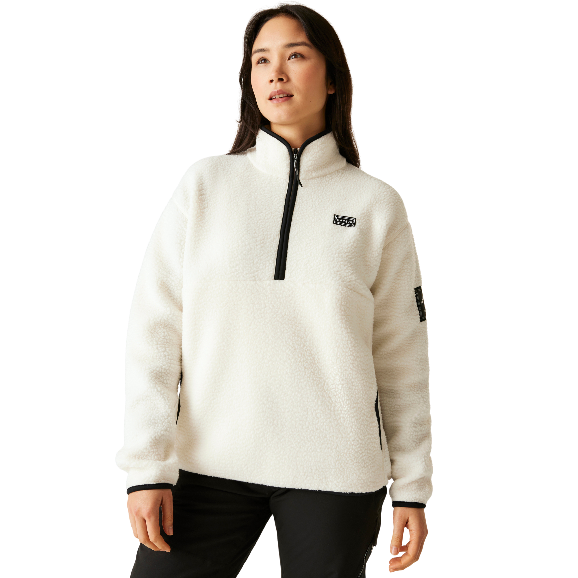 Dare 2B Women's Slide Out Half Zip Fleece Top Grey Morn Egret 0FS DWA538
