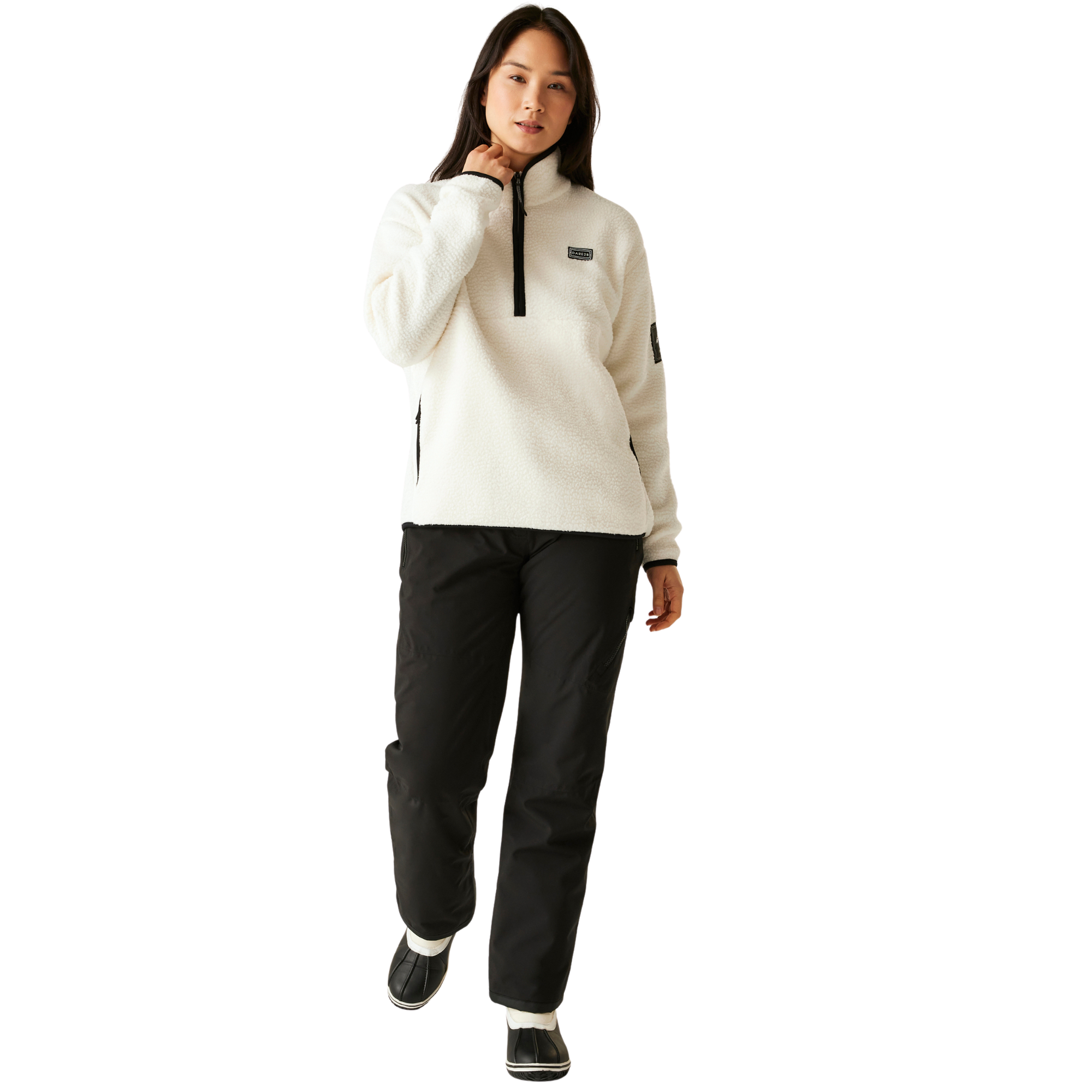 Dare 2B Women's Slide Out Half Zip Fleece Top Grey Morn Egret 0FS DWA538