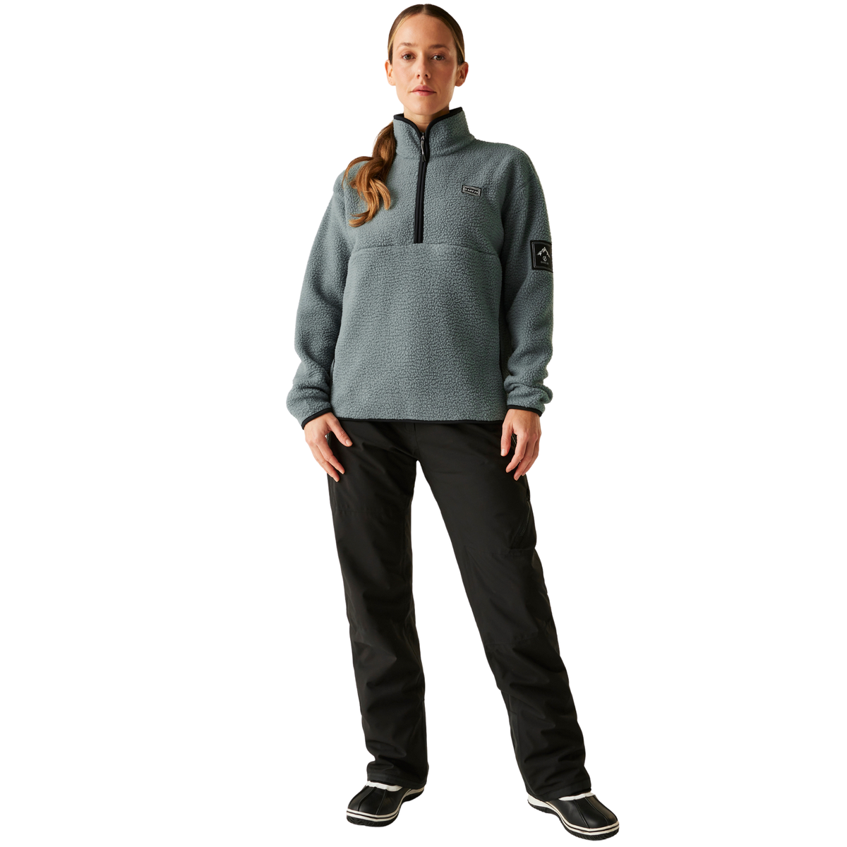Dare 2B Women's Slide Out Half Zip Fleece Top (Element Grey)