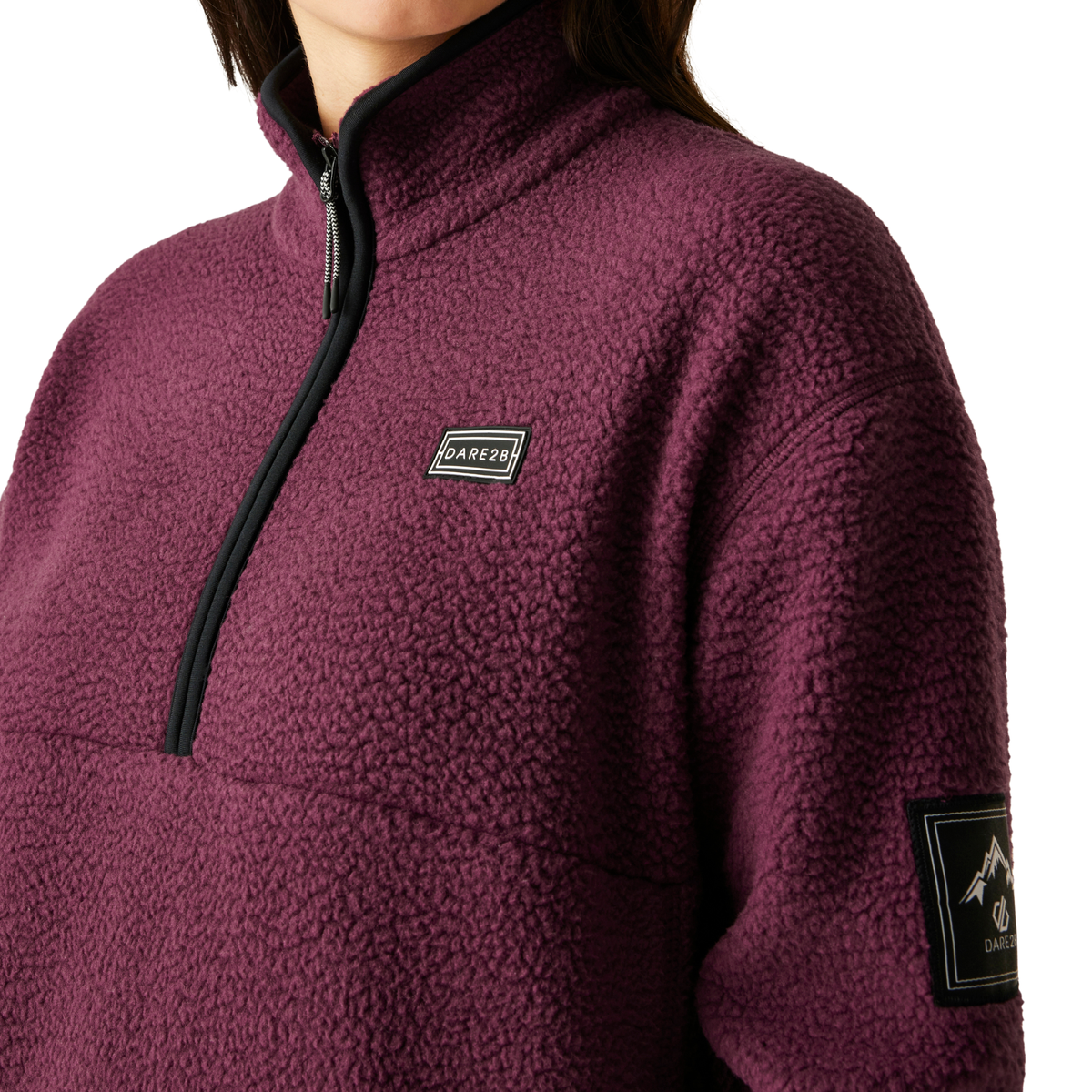 Dare 2B Women's Slide Out Half Zip Fleece Top (Fig)