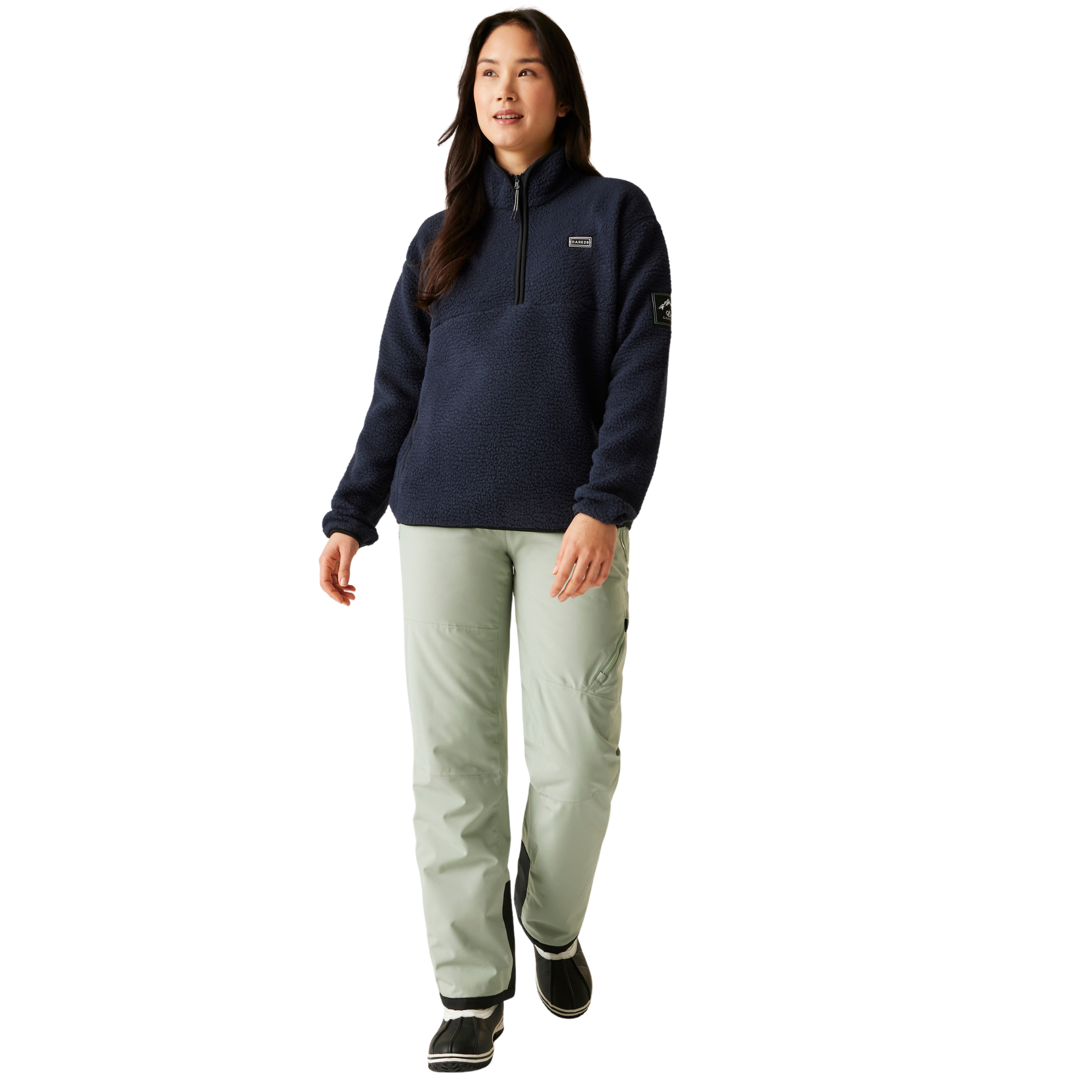 Dare 2B Women's Slide Out Half Zip Fleece Top Navy 540 DWA538