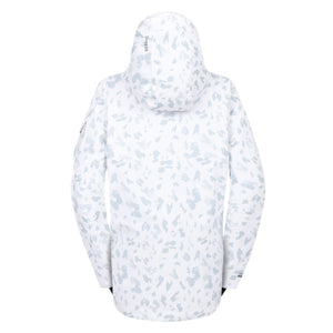 Dare 2B Women's Snowburst Overhead Waterproof Insulated Ski Jacket (White Dash Print)