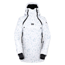 Load image into Gallery viewer, Dare 2B Women&#39;s Snowburst Overhead Waterproof Insulated Ski Jacket (White Dash Print)
