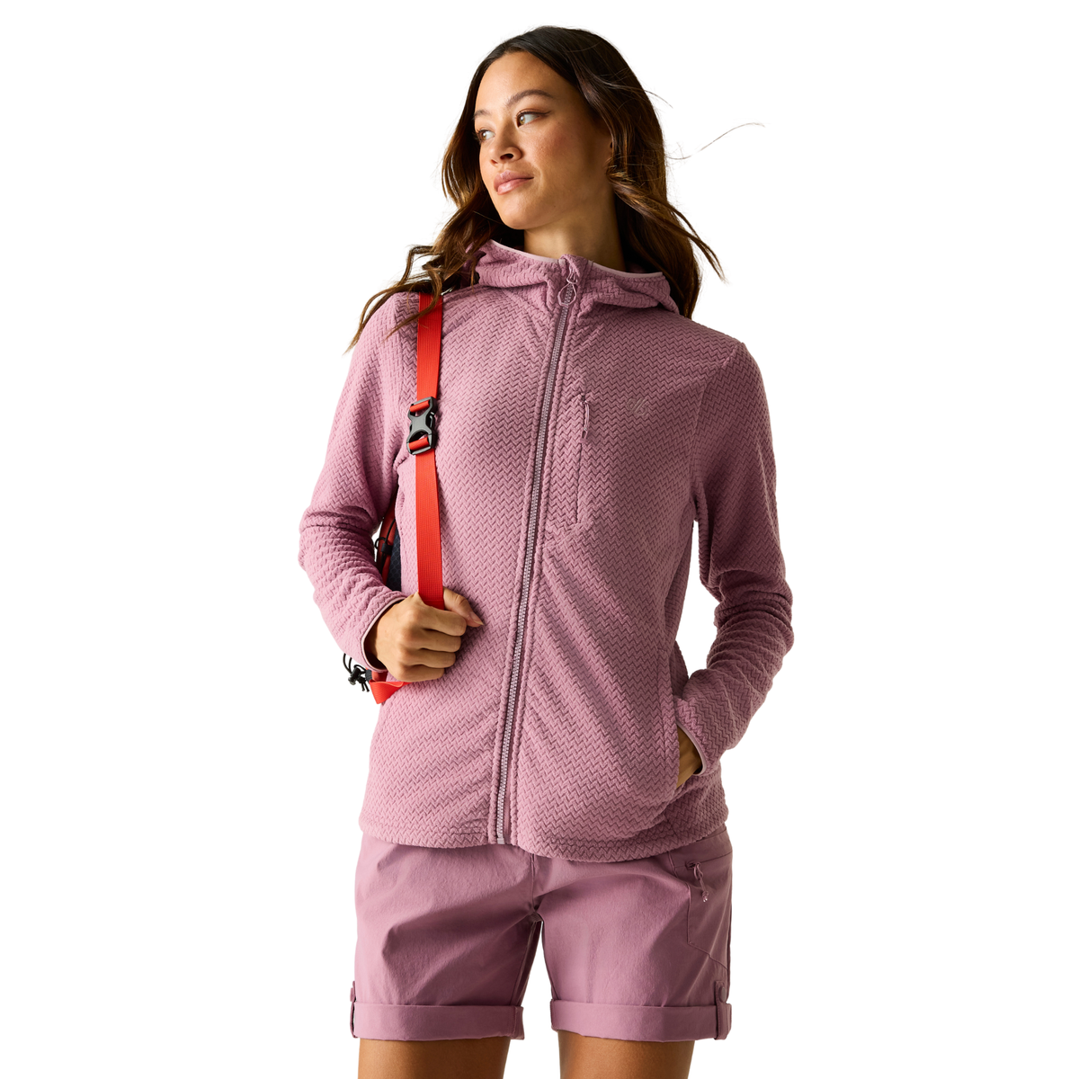 Dare 2B Women's Switch Up Pro UPF50 Hooded Full Zip Fleece (Dusky Orchid)