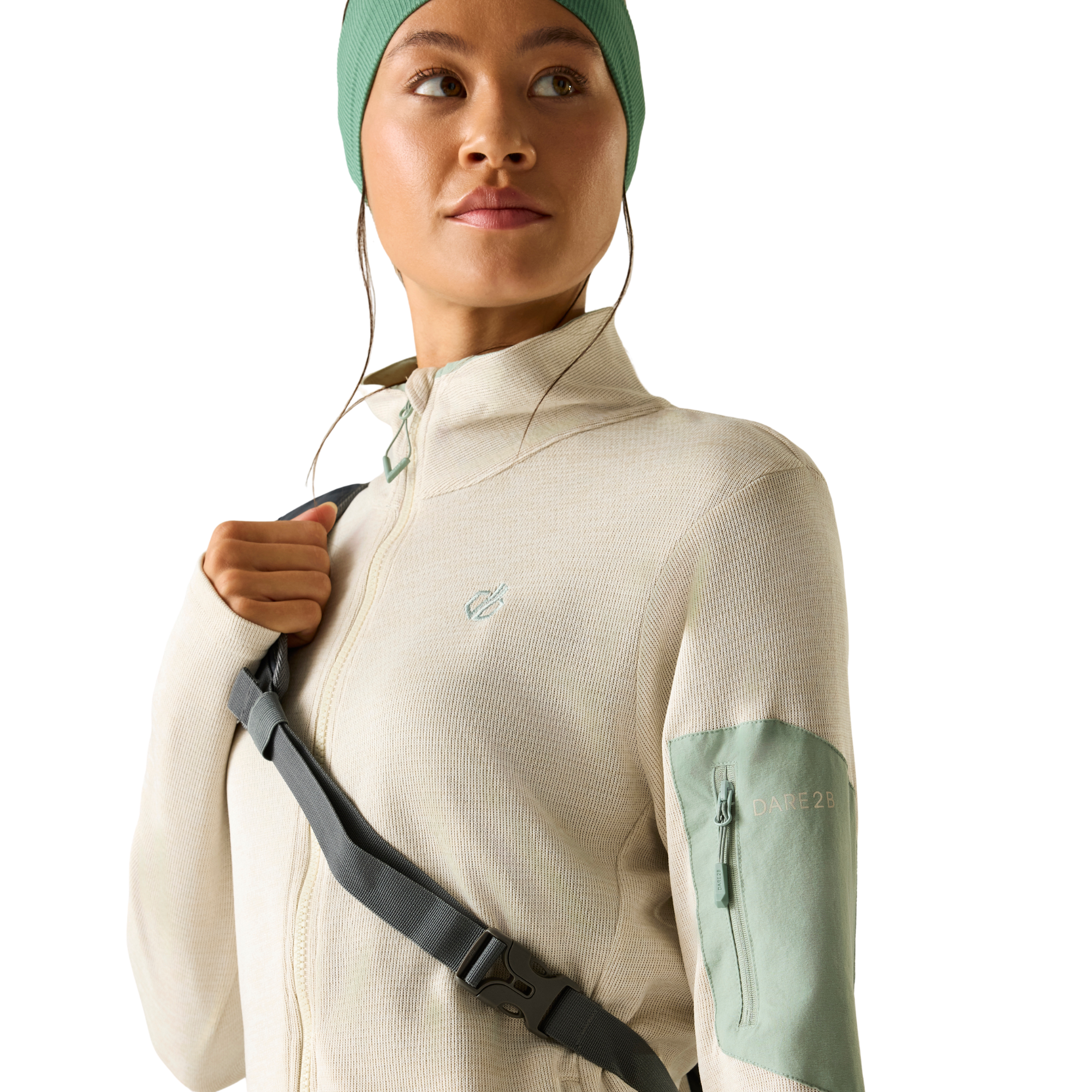 Dare 2B Women's Torrek II UPF50 Full Zip Fleece (Almond Milk)