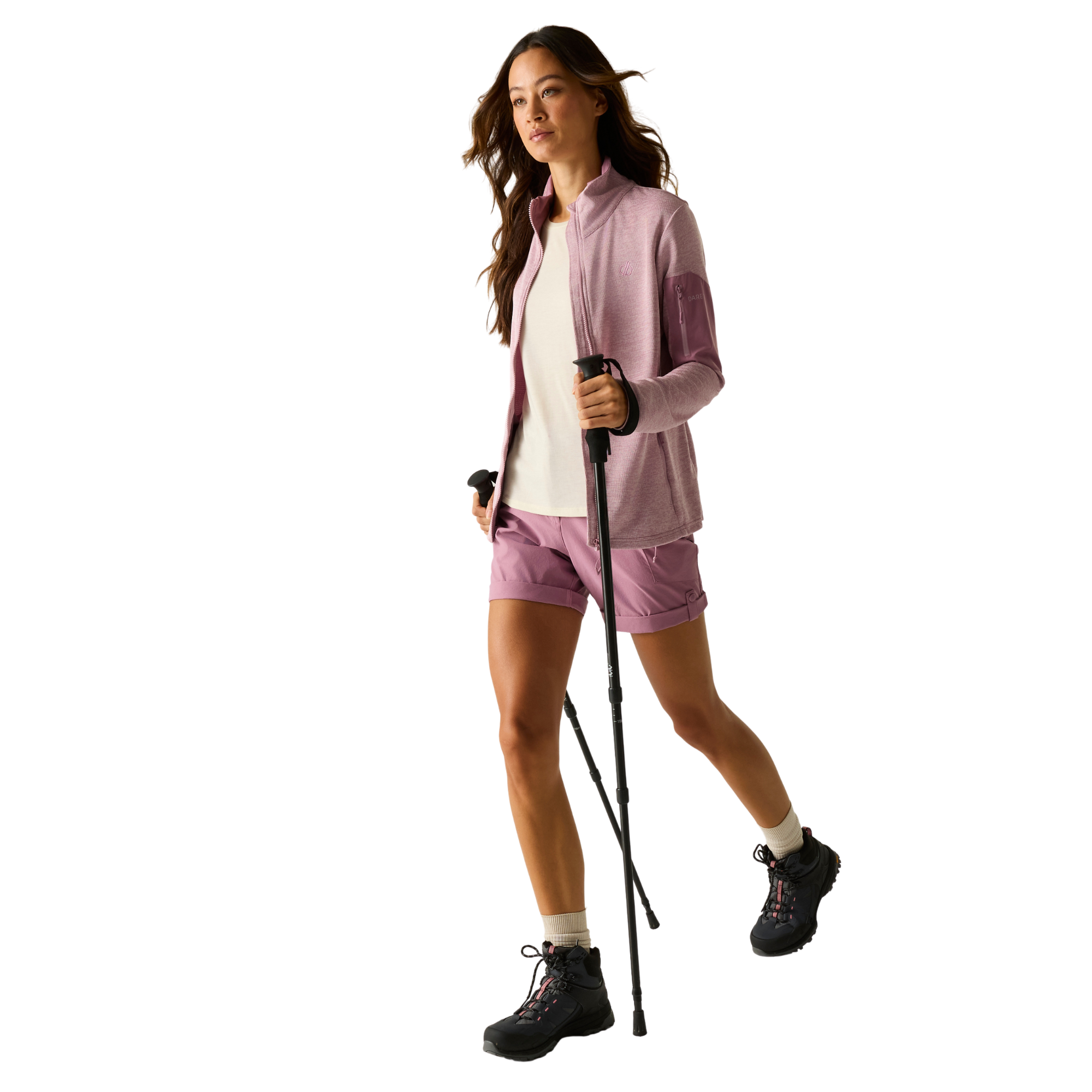 Dare 2B Women's Torrek II UPF50 Full Zip Fleece (Mauve Shadow)