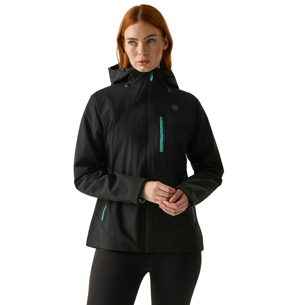 Dare 2B Women's Torrek III Waterproof Jacket Black Teal 1ED DWW603