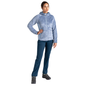 Dare 2B Women's Torrek Mountain Pro Midlayer Hooded Full Zip Fleece (Rainwashed Blue)
