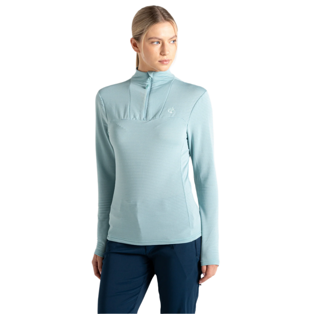 Dare 2B Women's Torrek Overhead Midlayer Quarter Zip Fleece Top (Aquifer)