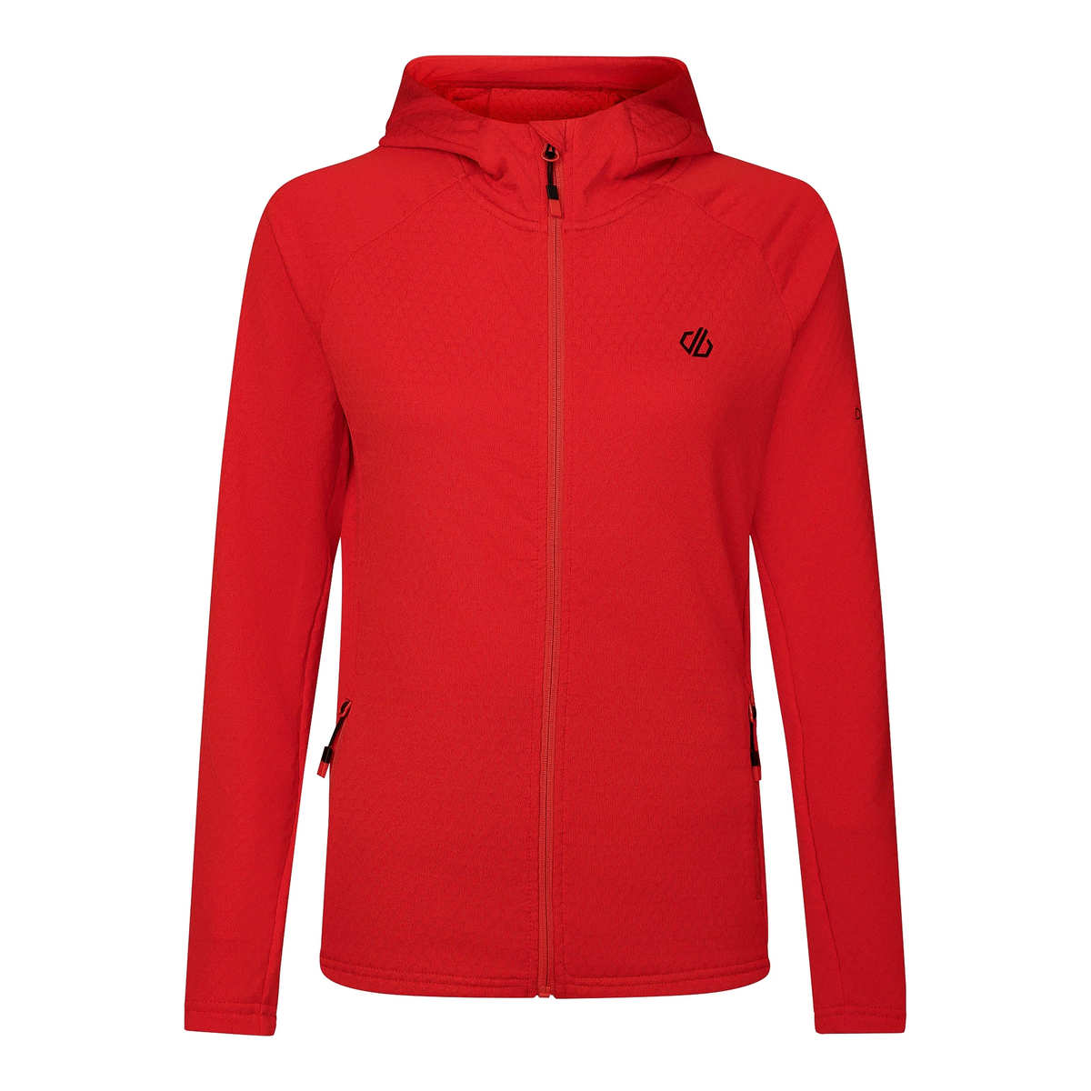 Dare 2B Women's Ventura Hooded Stretch Midlayer Full Zip Fleece Grenadine 71K DWL664