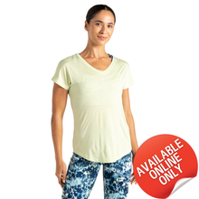 Load image into Gallery viewer, Dare 2B Women&#39;s Vigilant Short Sleeve V Neck Technical Tee (Butterfly Green)
