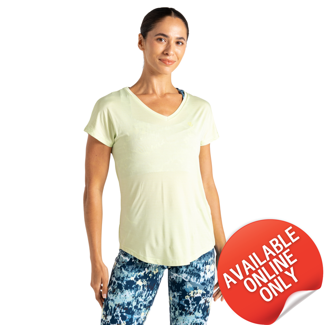 Dare 2B Women's Vigilant Short Sleeve V Neck Technical Tee (Butterfly Green)