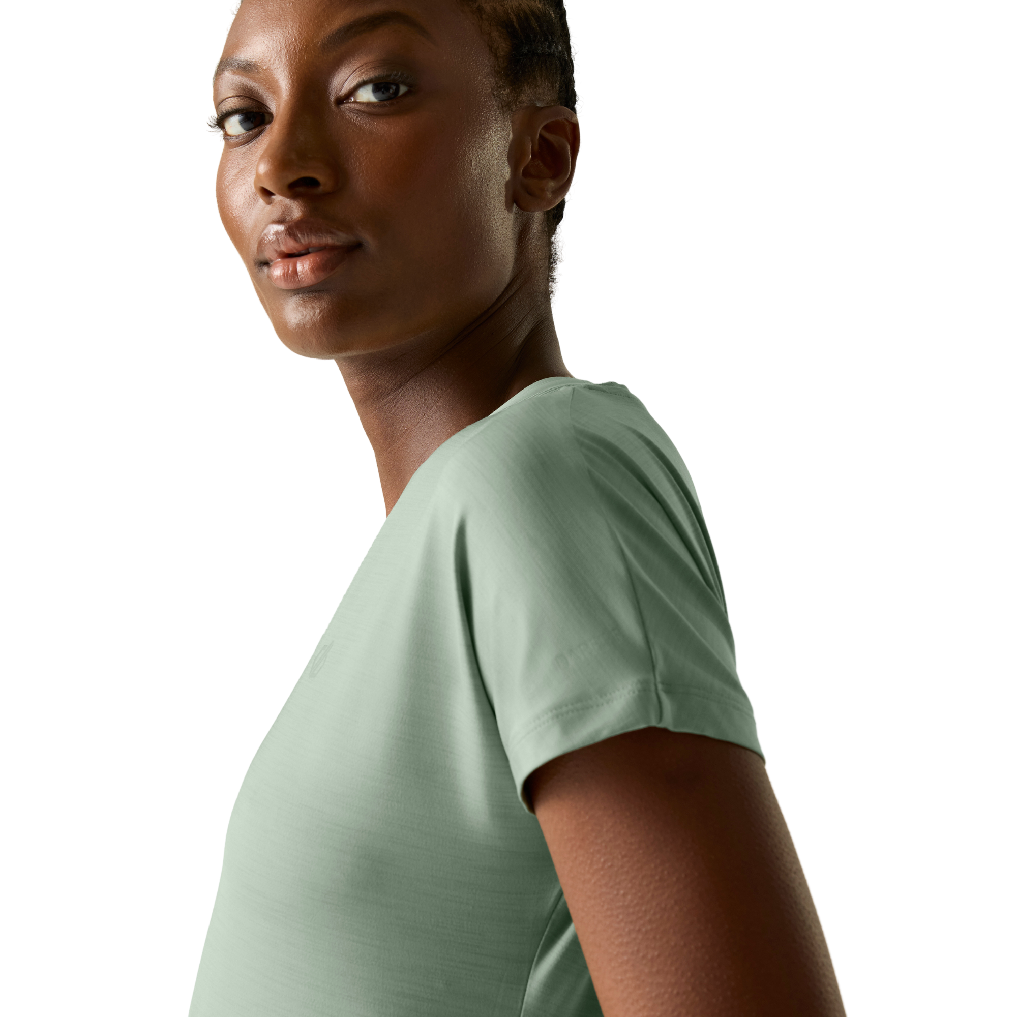 Dare 2B Women's Vigilant Short Sleeve V Neck Technical Tee (Glacier Green)