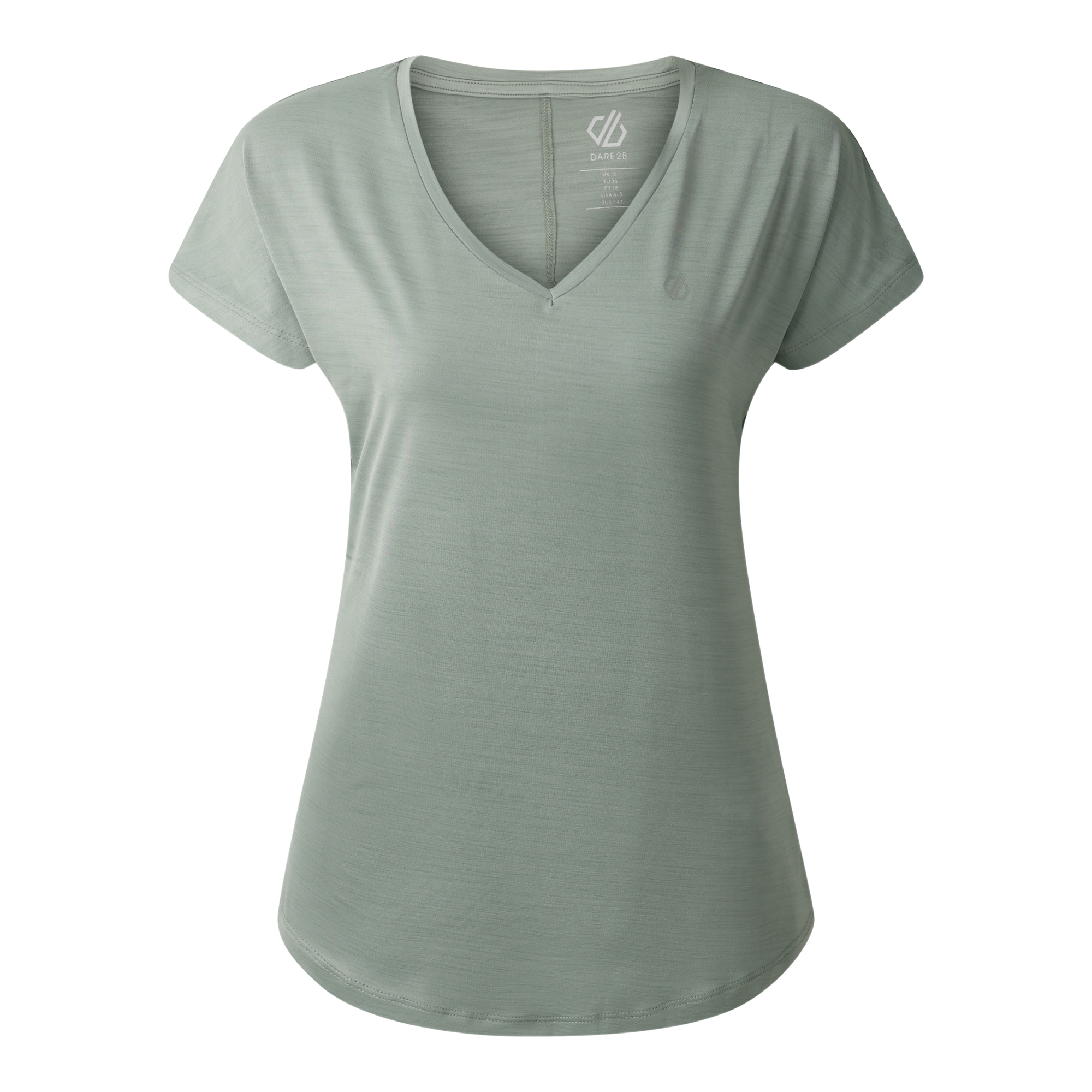Dare 2B Women's Vigilant Short Sleeve V Neck Technical Tee (Glacier Green)