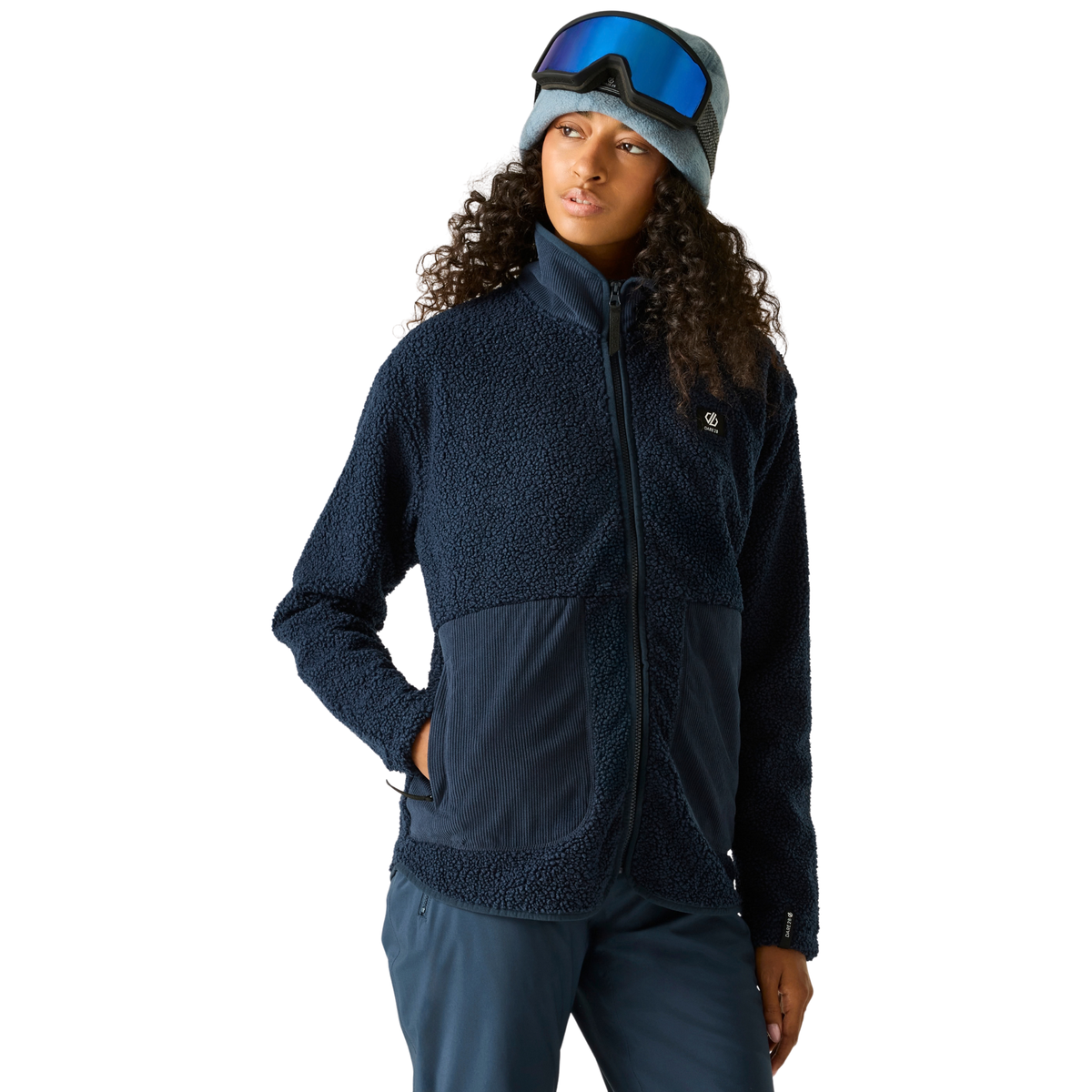 Dare 2B Women's Zephyr Borg Midlayer Full Zip Fleece Navy 540 DWA771