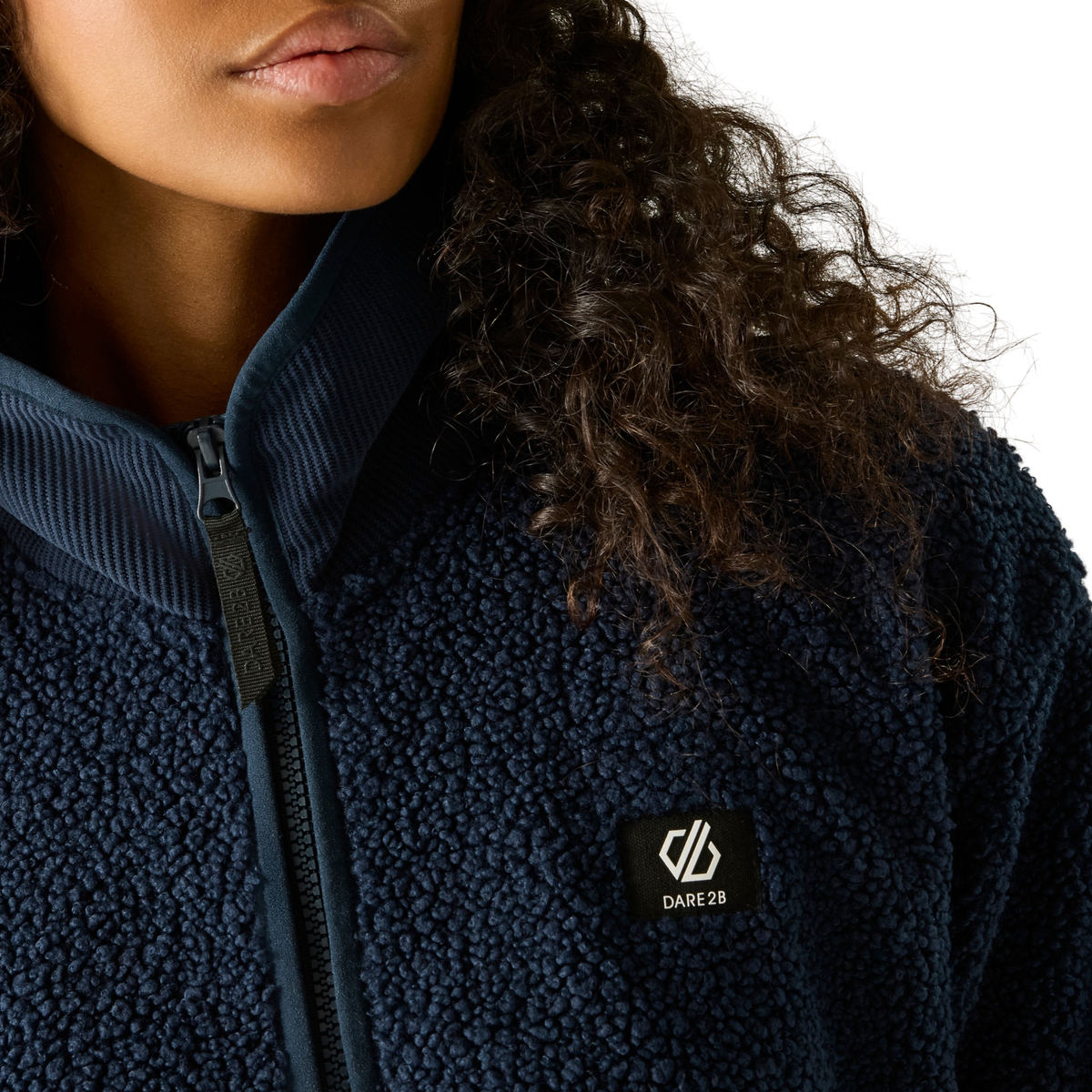 Dare 2B Women's Zephyr Borg Midlayer Full Zip Fleece Navy 540 DWA771