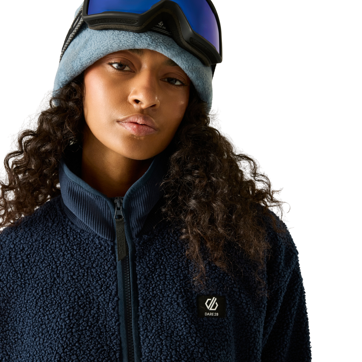 Dare 2B Women's Zephyr Borg Midlayer Full Zip Fleece Navy 540 DWA771