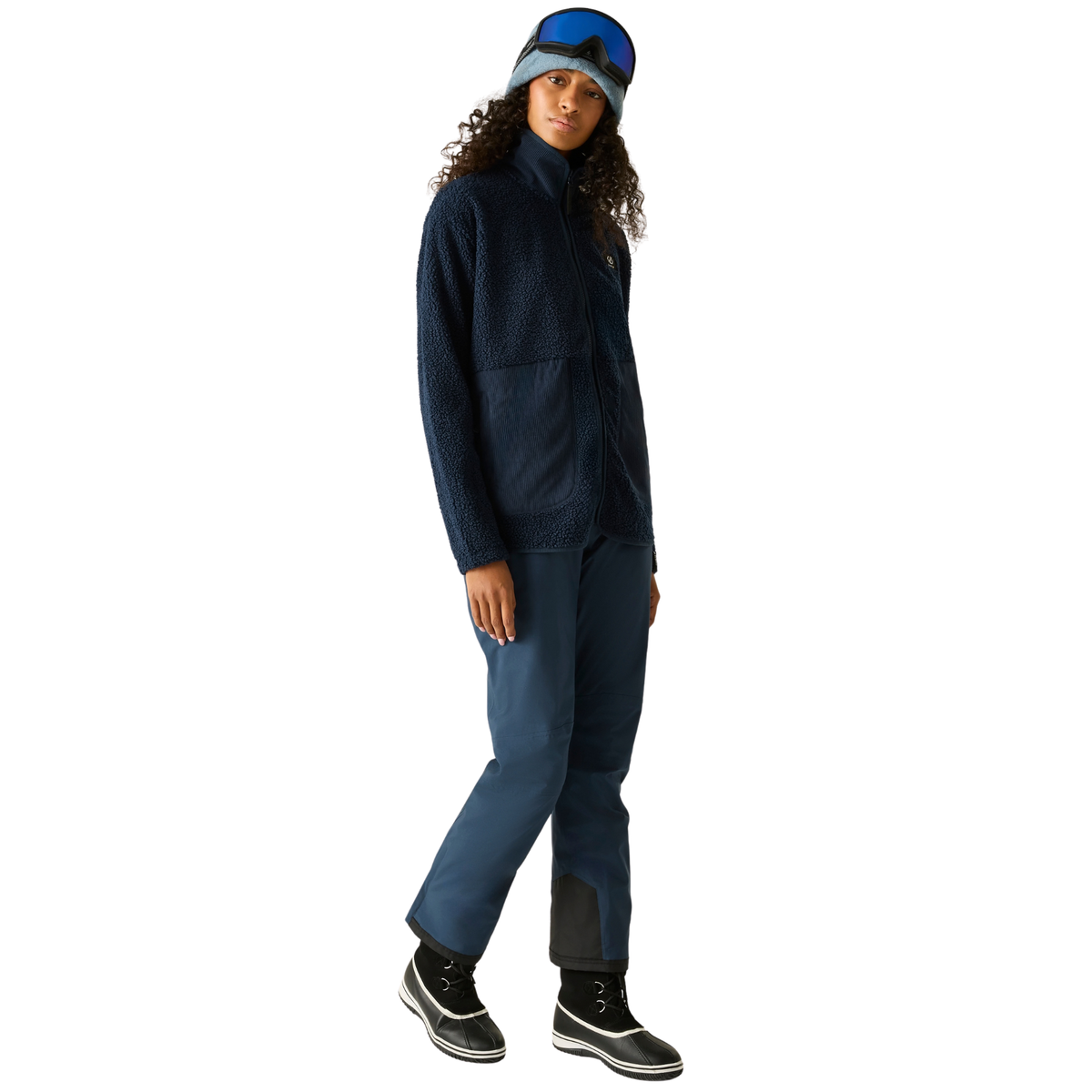 Dare 2B Women's Zephyr Borg Midlayer Full Zip Fleece Navy 540 DWA771